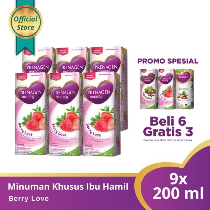 Buy 6 Prenagen MOM UHT Berry Love 200 ml Get 3 Free Prenagen UHT - 1