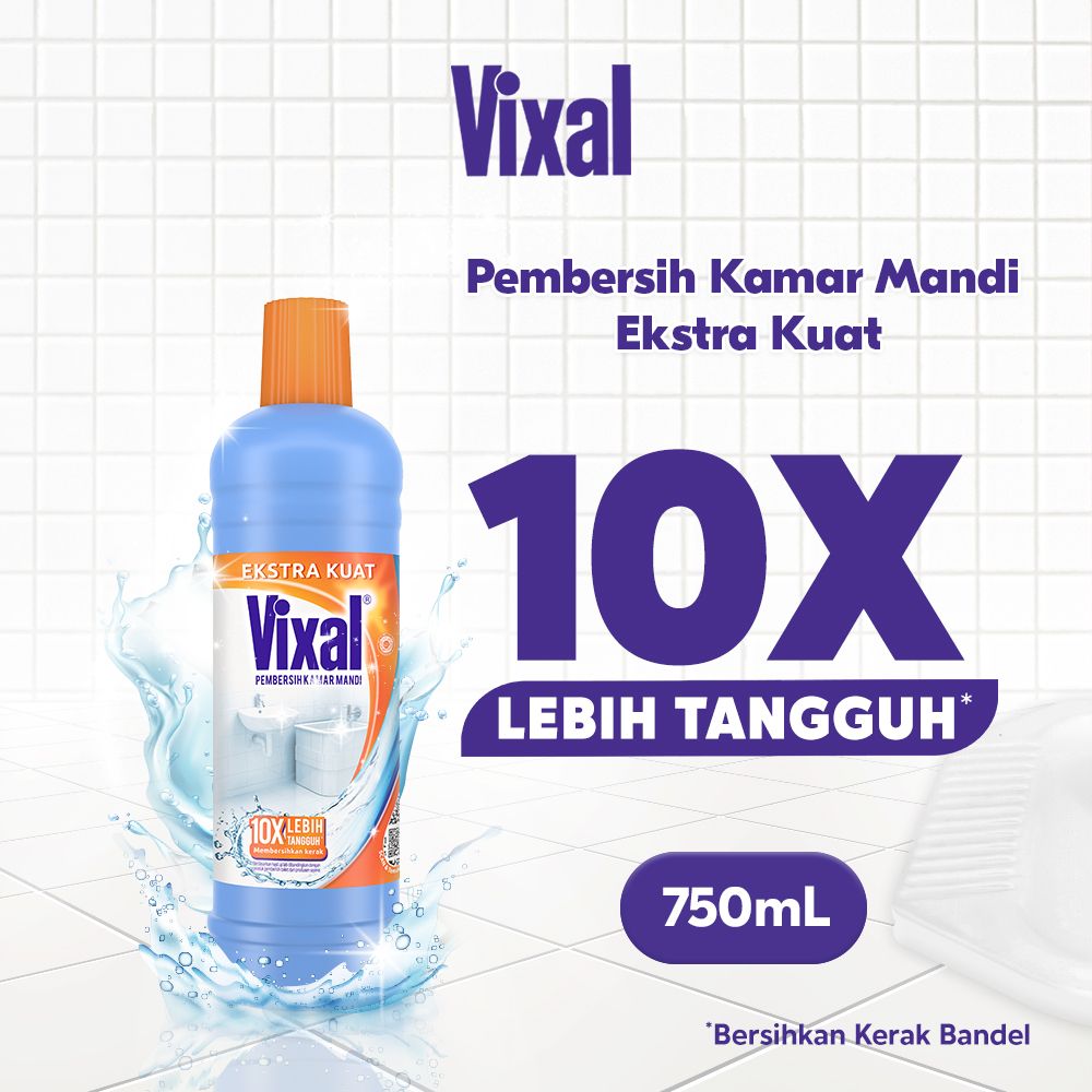 Vixal Pembersih Porselen Kamar Mandi Ekstra Kuat 780Ml - 1 Karton - 2