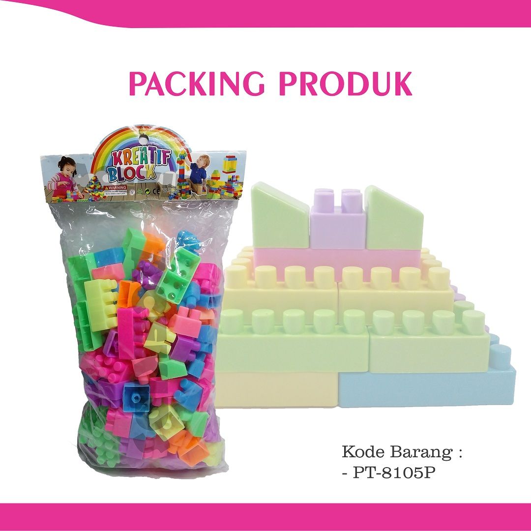 Acekids Mainan Edukasi Bloks Susun Anak Kreatif Block 105 Murah Original - PT8105P - 2