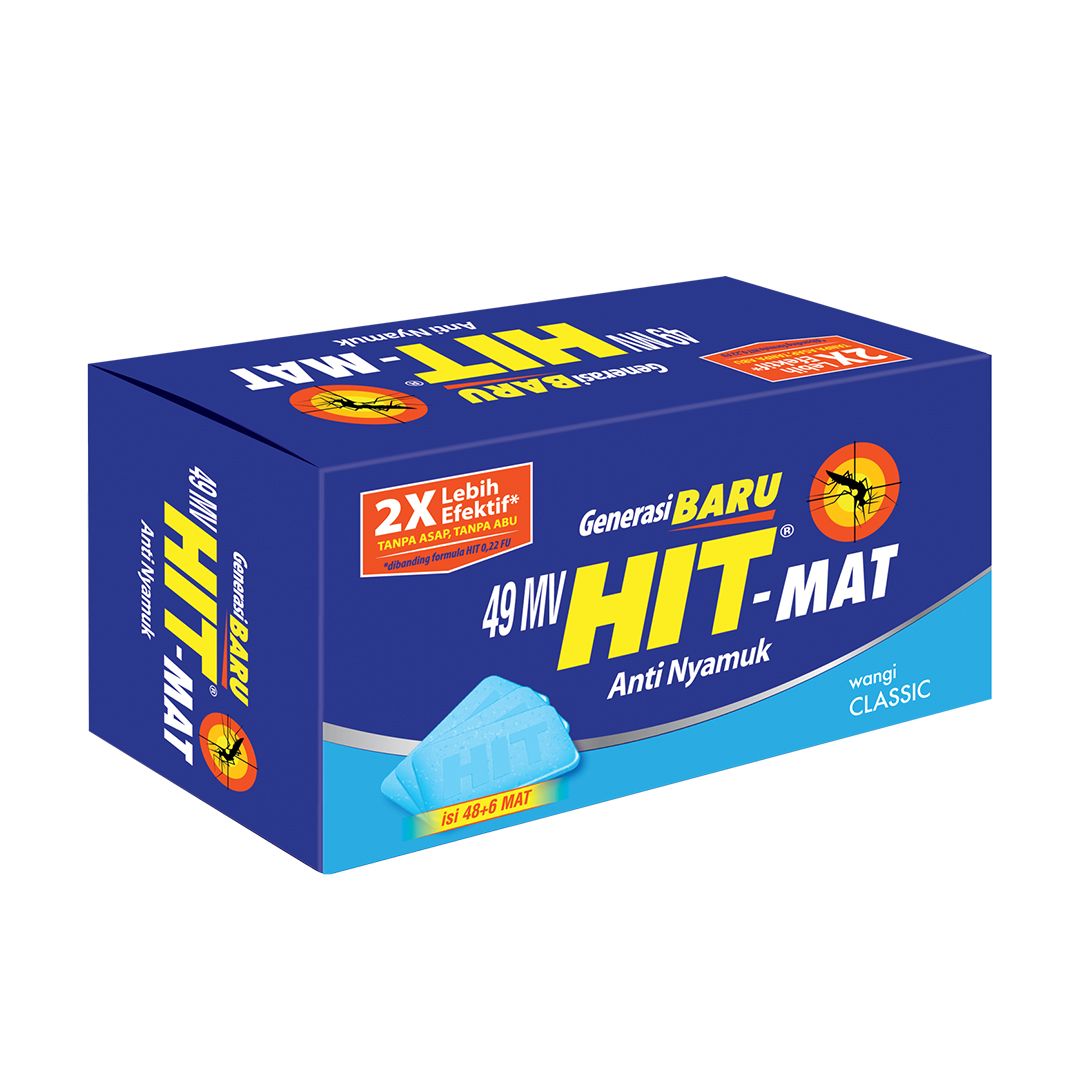 Hit Mat Classic 48+6's - Obat Nyamuk Elektrik - Bunuh Nyamuk Penyebab Demam Berdarah (DBD) x2 - 2