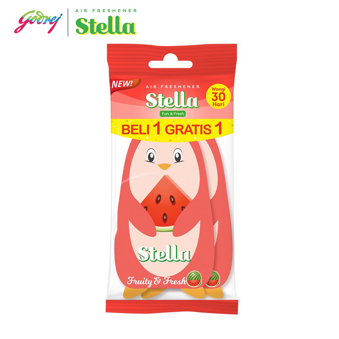 Stella Fun & Fresh Fruity & Fresh 20gr Beli 1 Gratis 1 - Pengharum Mobil x2 - 2