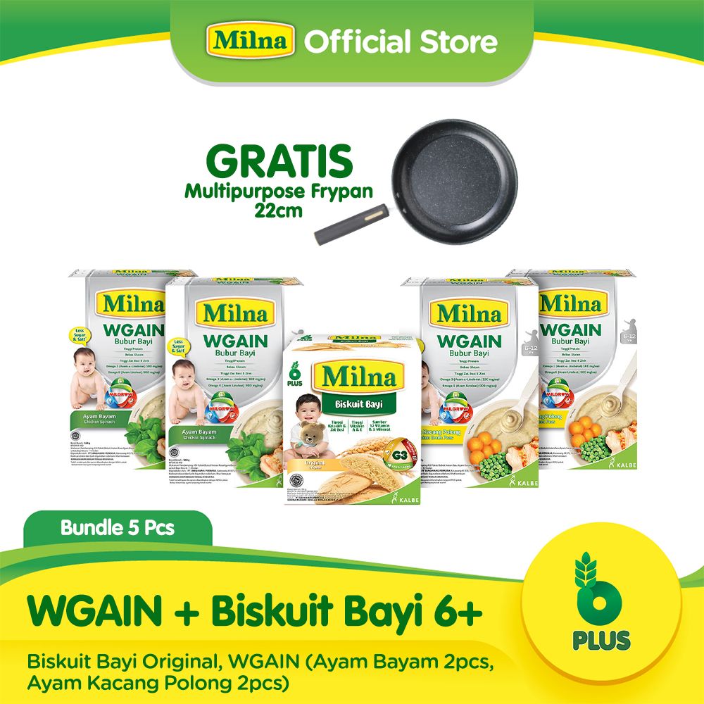 Bundle 4 Milna WGAIN 6+ & Milna Biskuit Bayi Original - 1