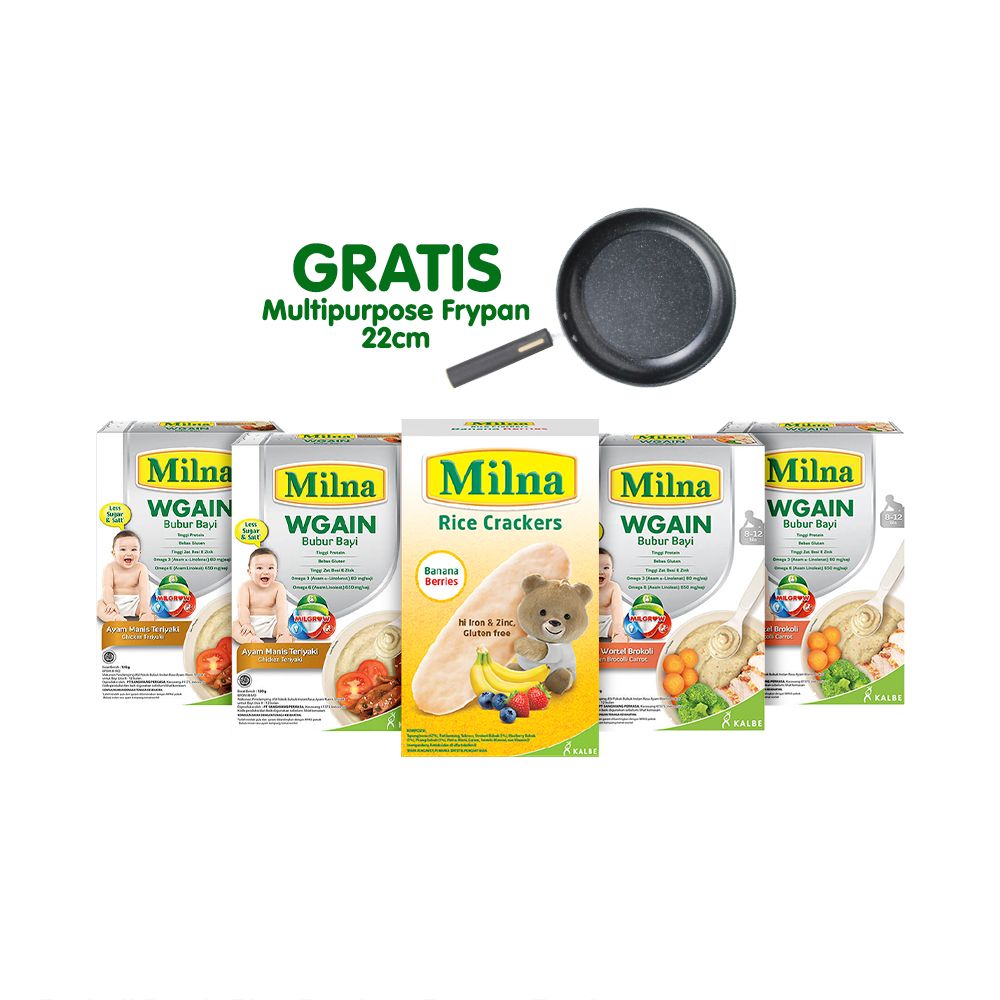 Bundle 4 Milna WGAIN 8+ & Milna Rice Crackers Banana Berries - 2