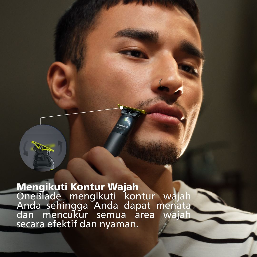 Philips OneBlade QP1424/10 Pencukur & Penata Jenggot/Kumis Hybrid Elektrik - 4