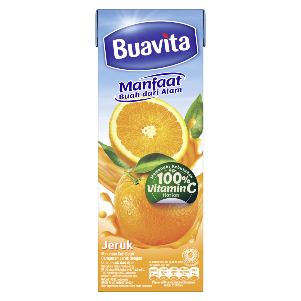 Buavita Juice Orange 245Ml - 1 Karton - 1