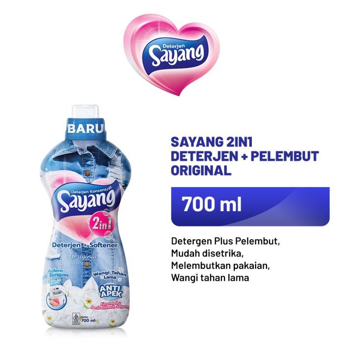 Sayang Deterjen 2in1 plus Pelembut Original Botol 700 ml - 1