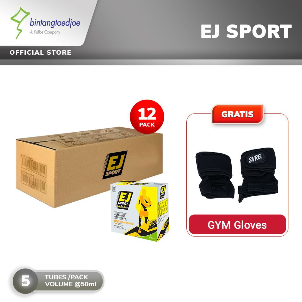 EJ Sport 1 Karton - Energy Gel - Free Gym Gloves - 1