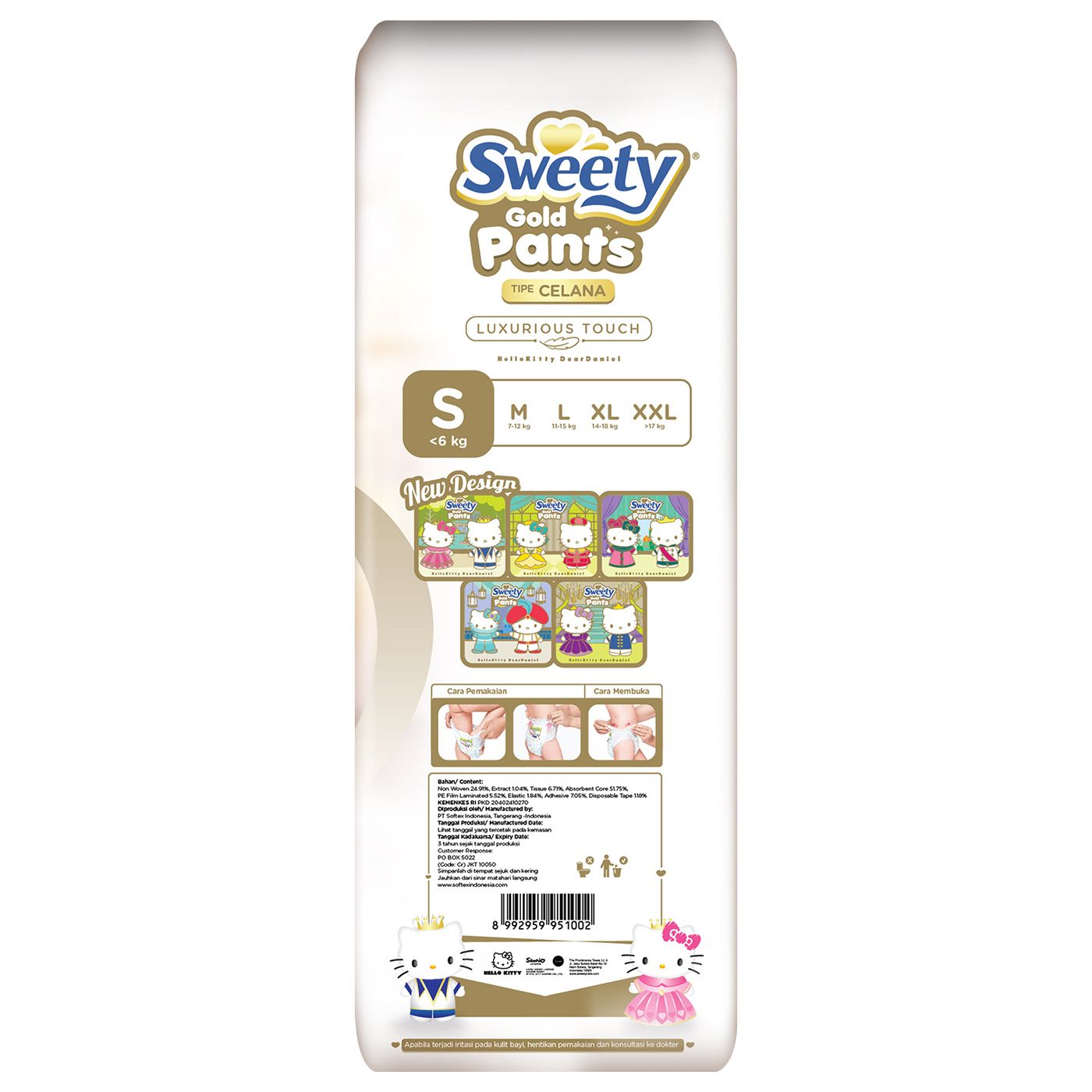 Sweety Pantz Gold Regular Pack S 36 - 5