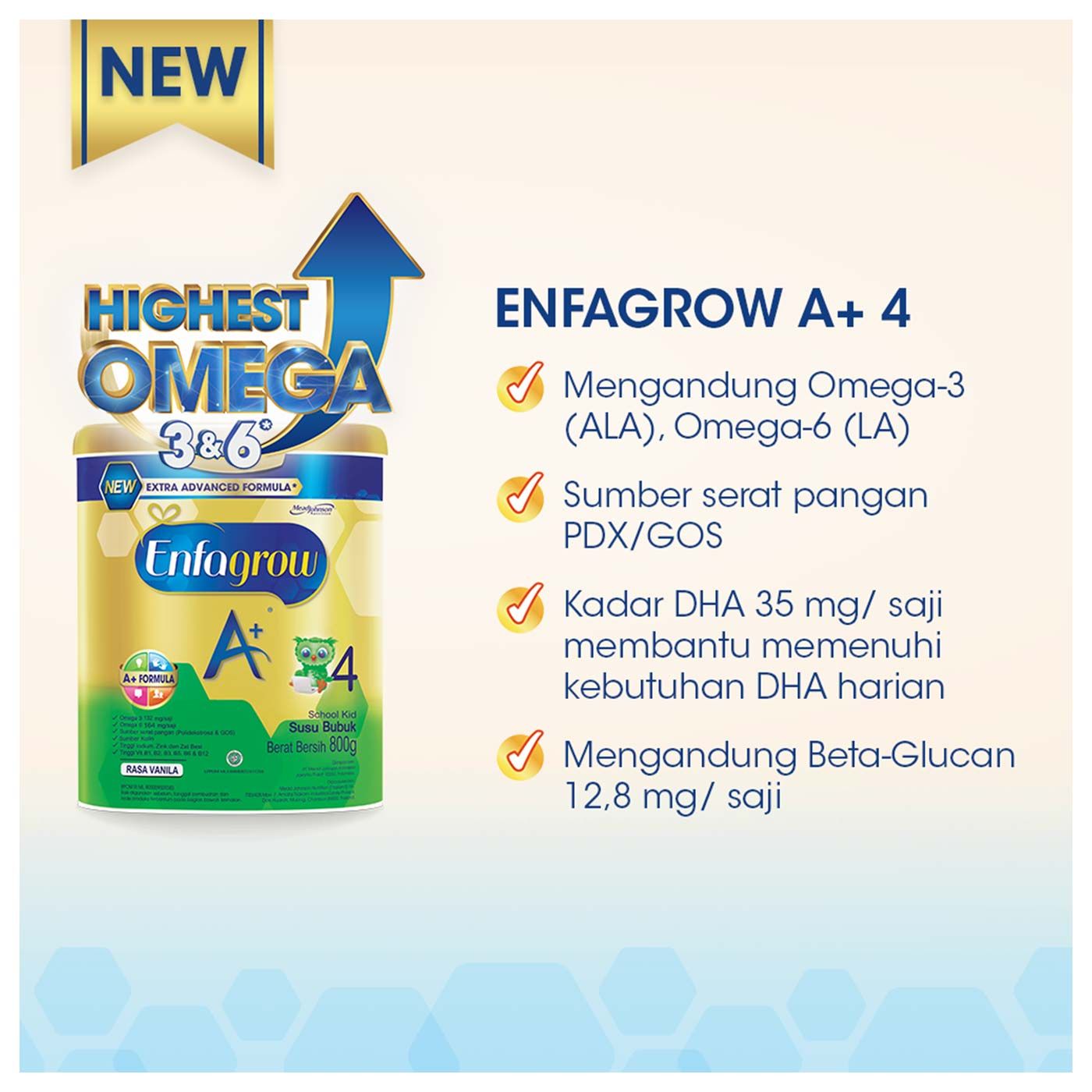 Enfagrow A+3 Susu Formula Pertumbuhan Batita-Vanila-800g New - 2