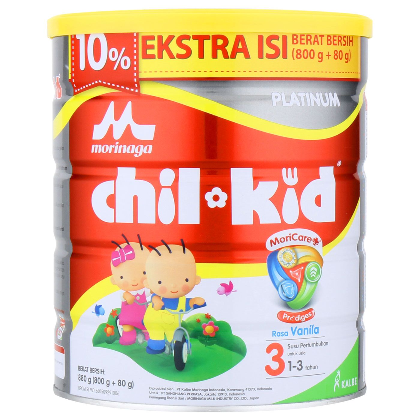 Morinaga Chil Kid Platinum Moricare+ Vanilla 800gr - 1