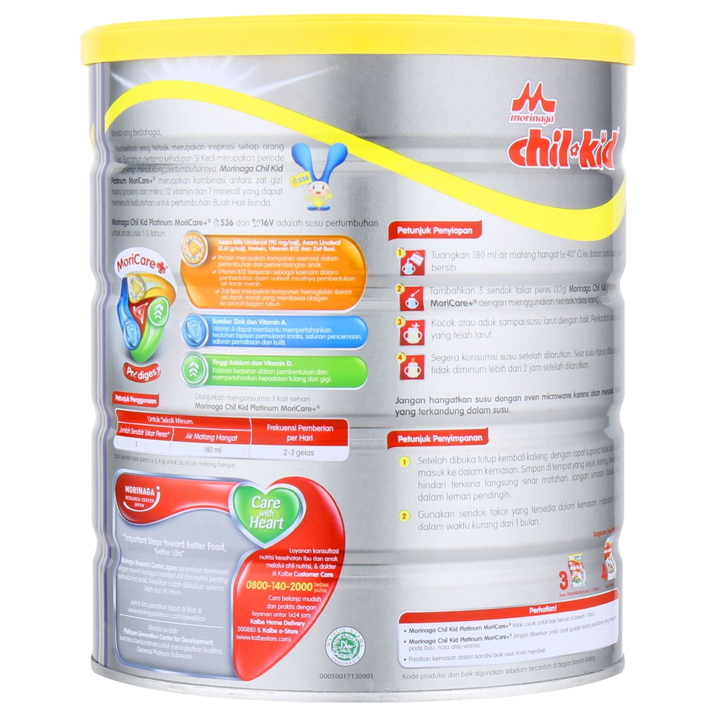 Morinaga Chil Kid Platinum Moricare+ Vanilla 800gr - 2