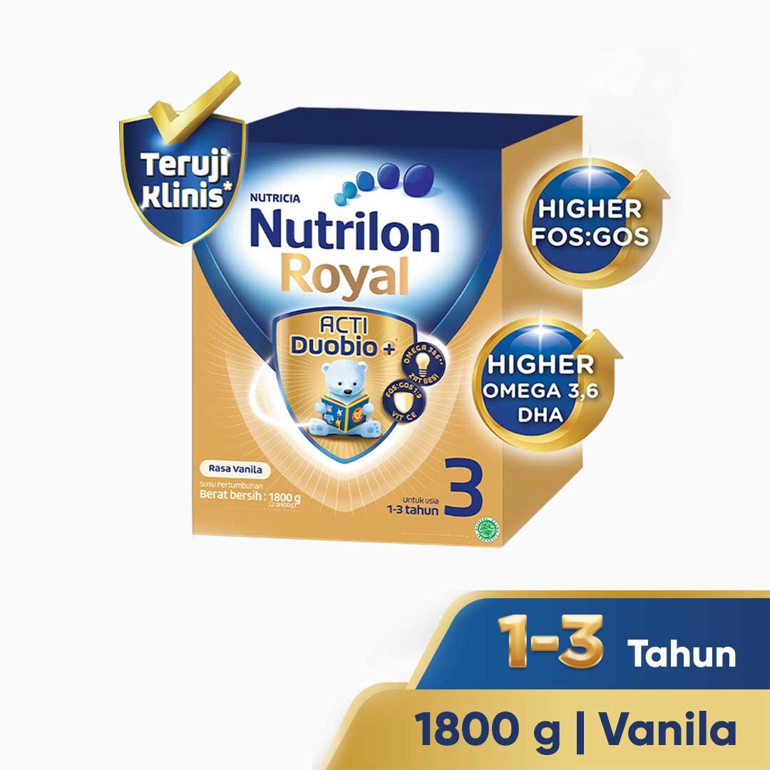 Nutrilon Royal 3 Vanila Susu Pertumbuhan Bubuk 1800 GR - 1