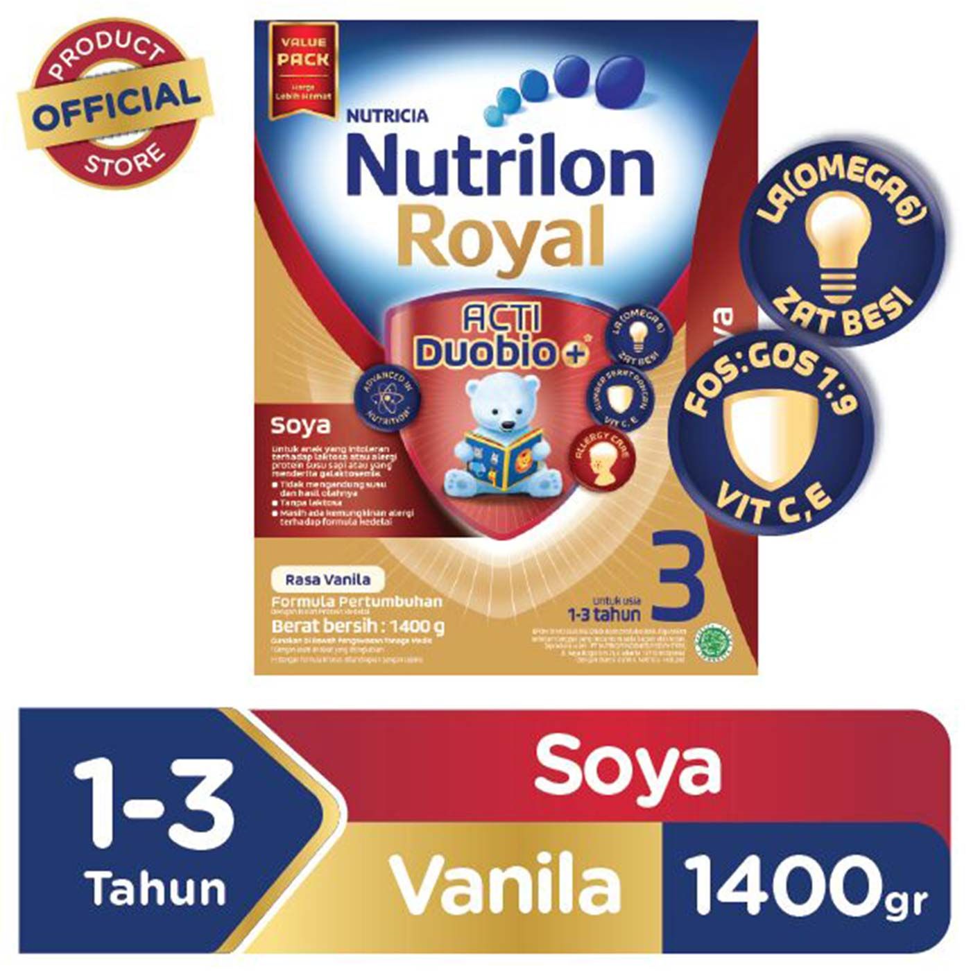 Nutrilon Royal Soya 3 Acti Duobio Vanilla 1400gr - 2