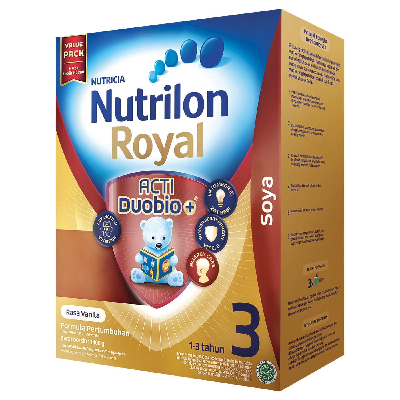 Nutrilon Royal Soya 3 Acti Duobio Vanilla 1400gr - 1