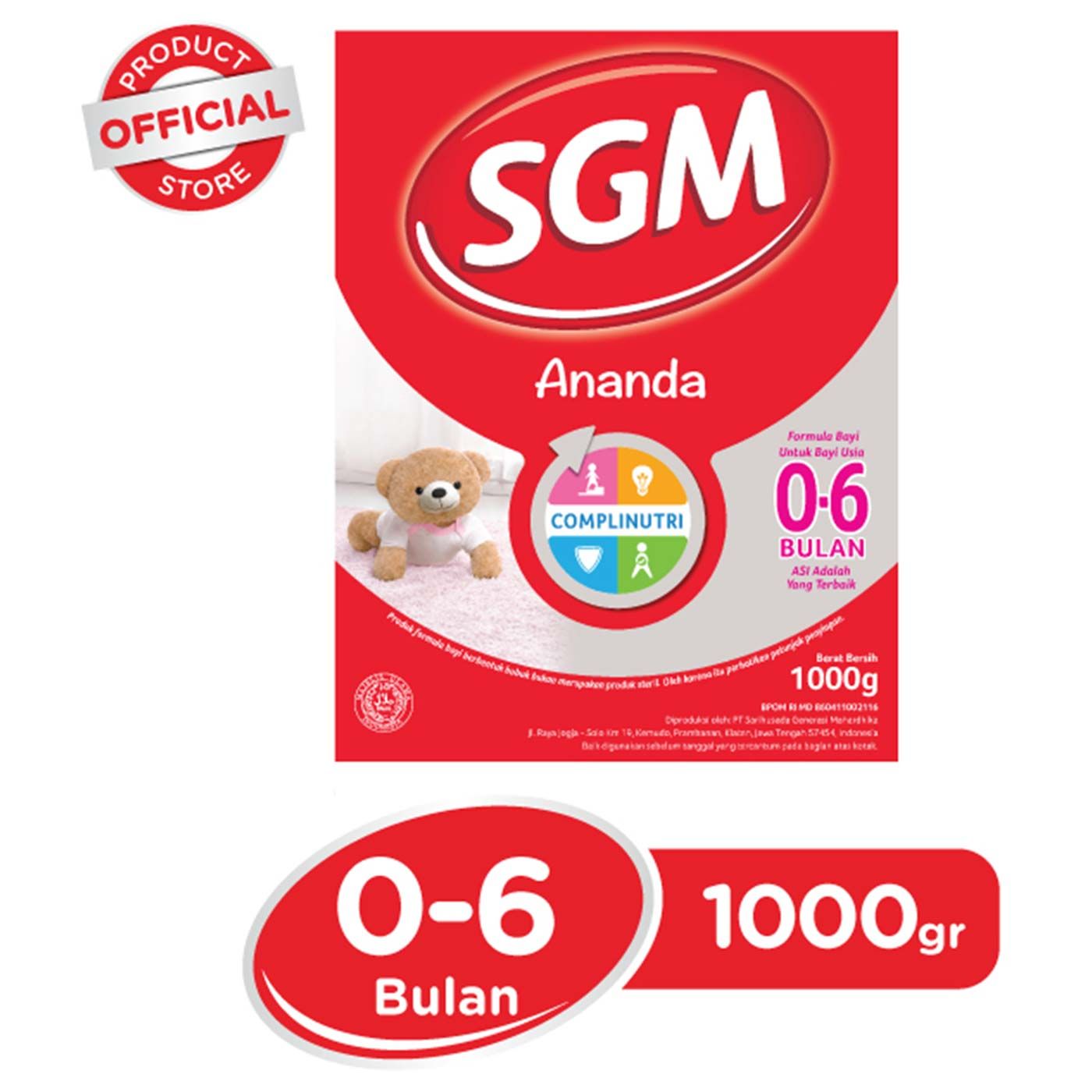 SGM Ananda 1 (0-6 Bulan) Formula Bayi Bubuk 1000gr - 1