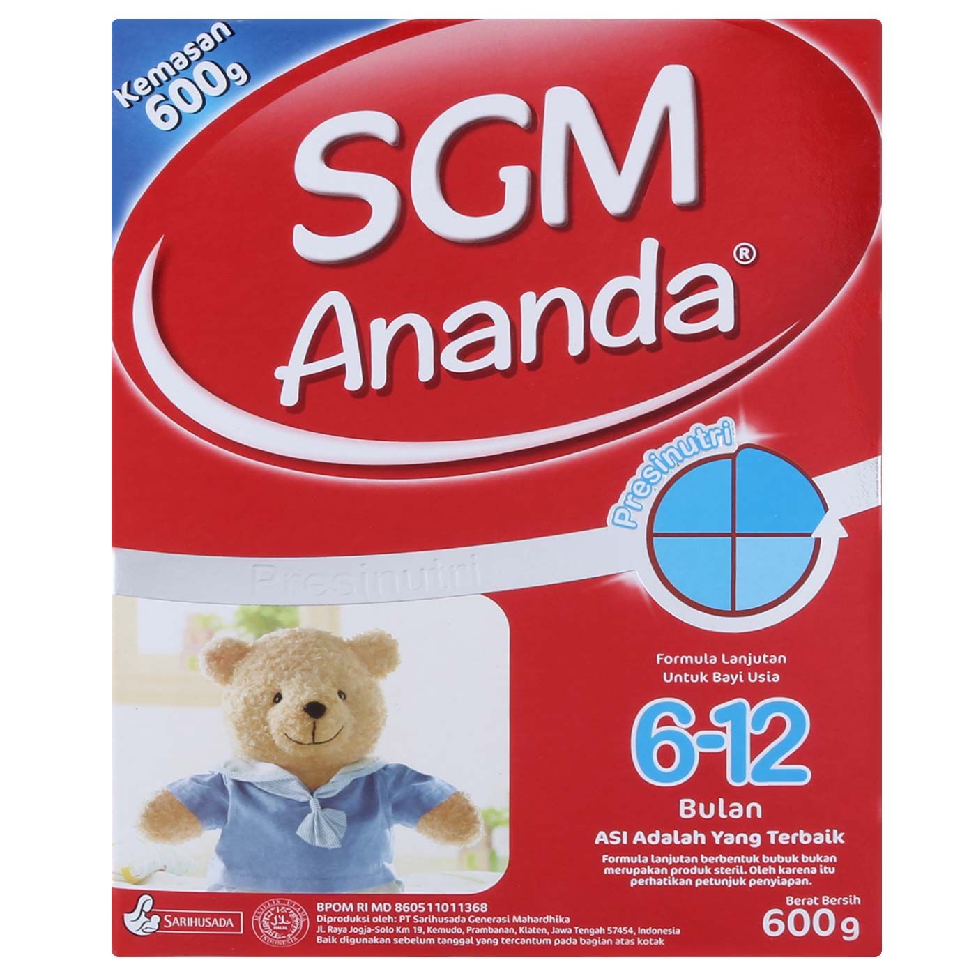 SGM Ananda 2 (6-12 Bulan) Formula Bayi Bubuk 600gr - 1