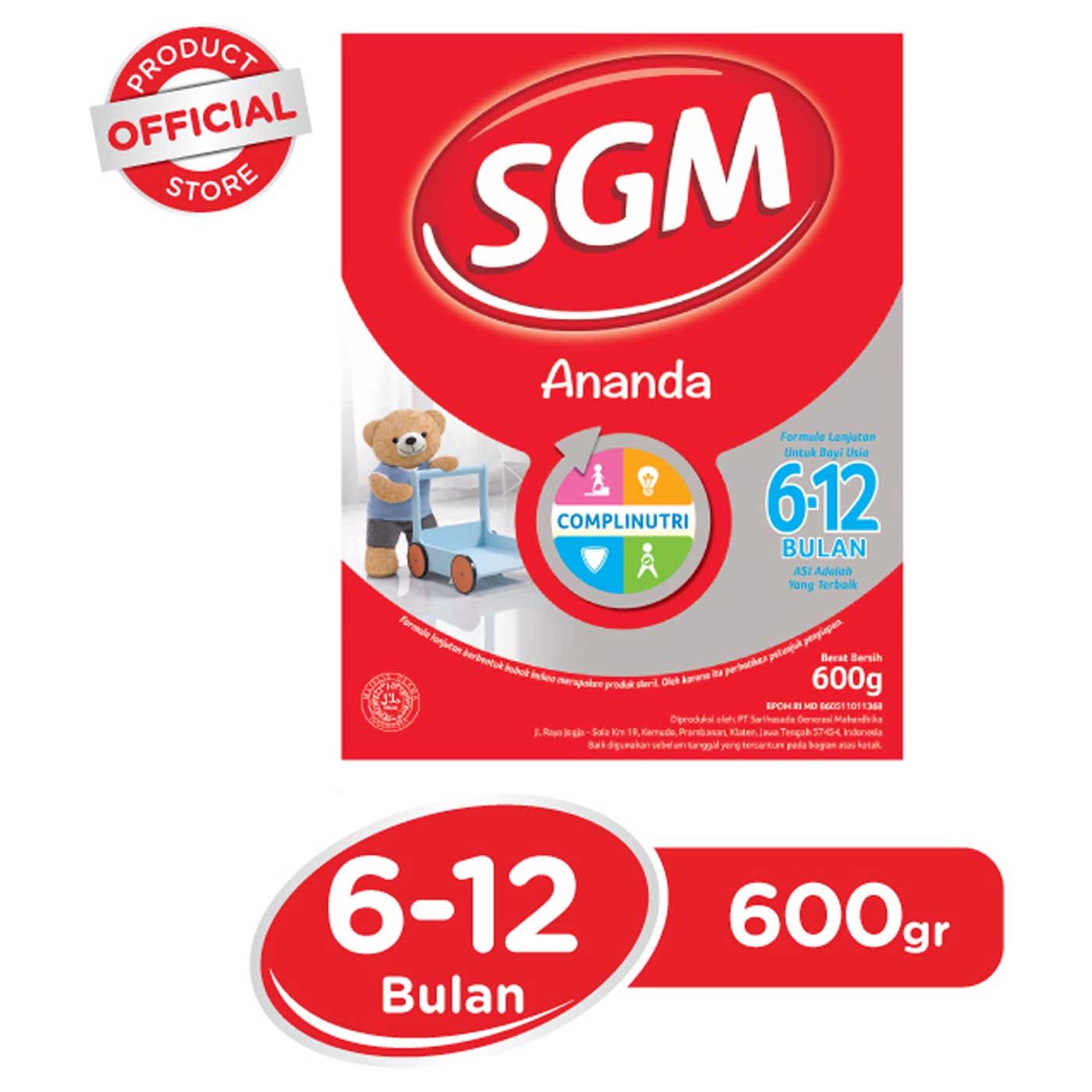 SGM Ananda 2 (6-12 Bulan) Formula Bayi Bubuk 600gr - 2