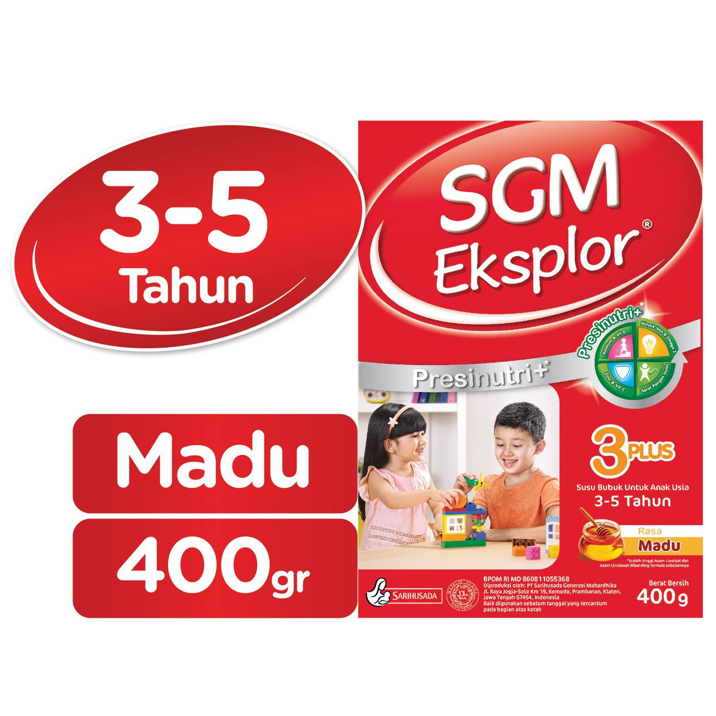 SGM Eksplor 3+ dengan IronC Susu Bubuk Rasa Madu 400GR - 2