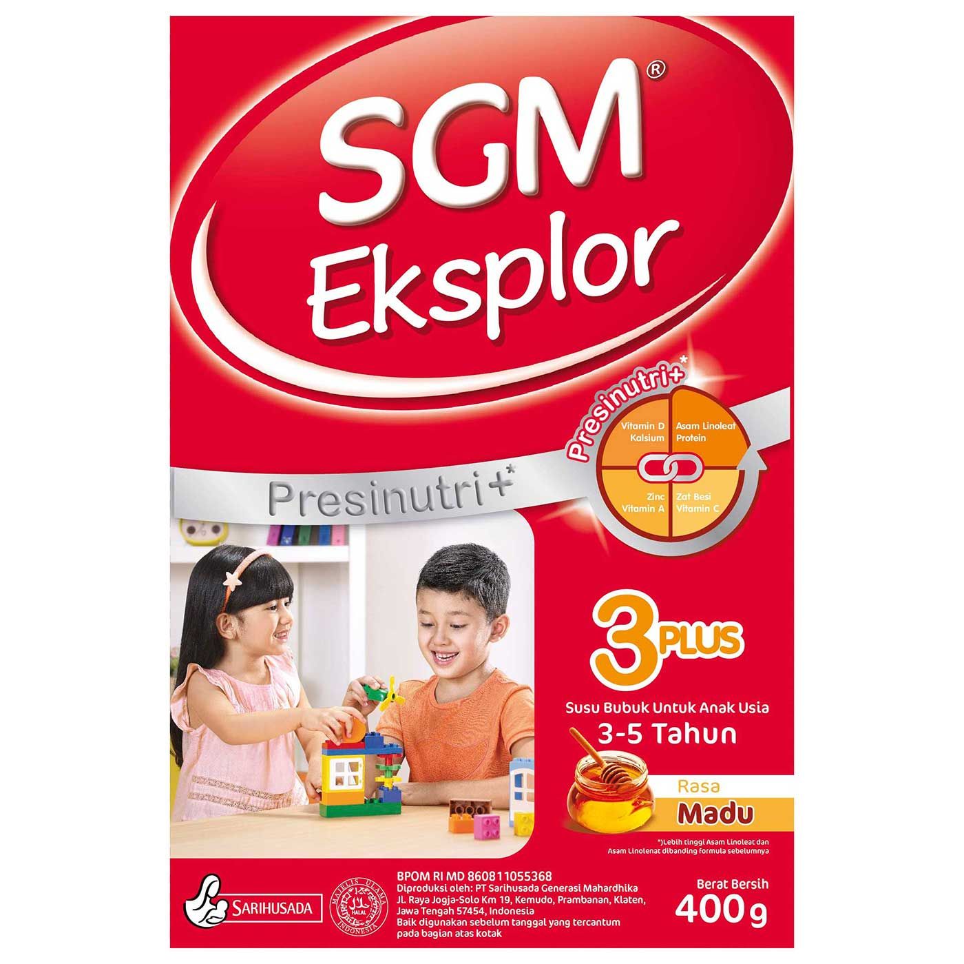 SGM Eksplor 3+ dengan IronC Susu Bubuk Rasa Madu 400GR - 3