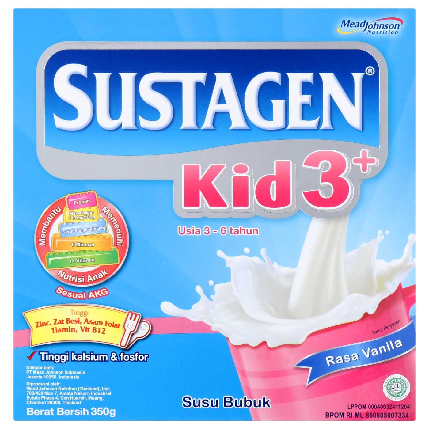 Sustagen Kid 3+ Vanila 350gr Box - 1