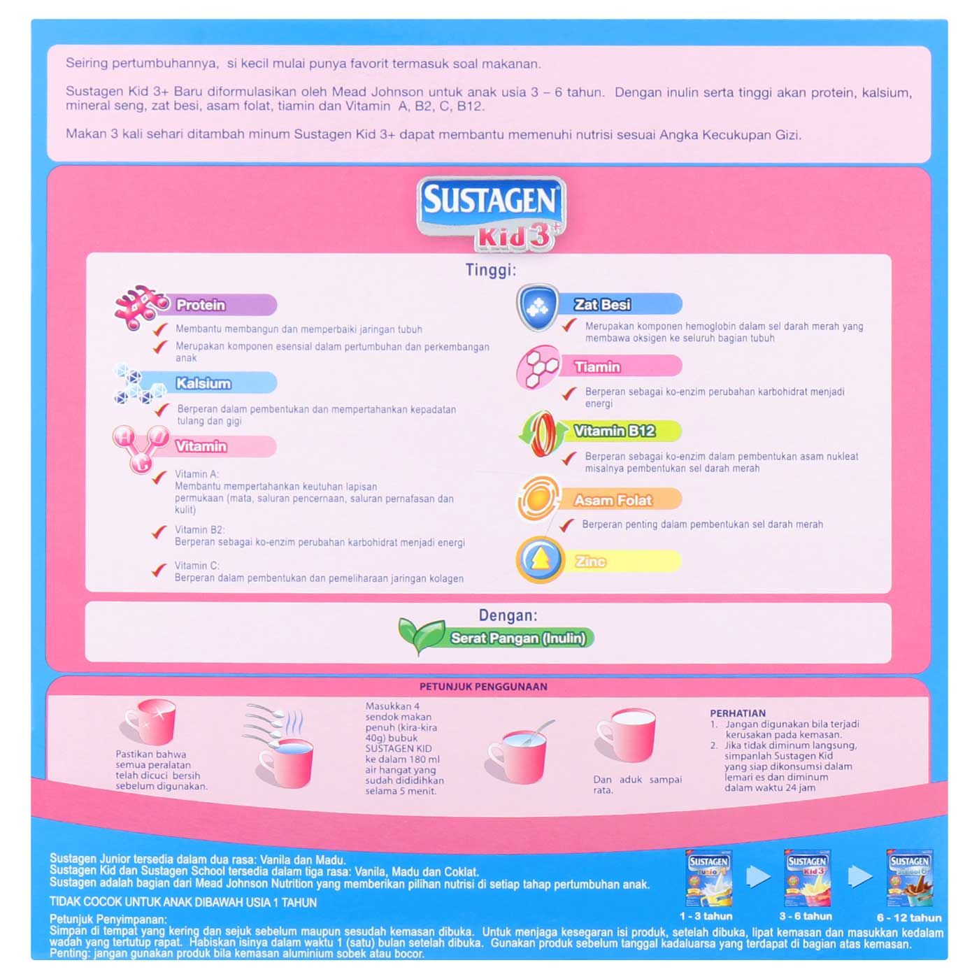 Sustagen Kid 3+ Vanila 350gr Box - 5