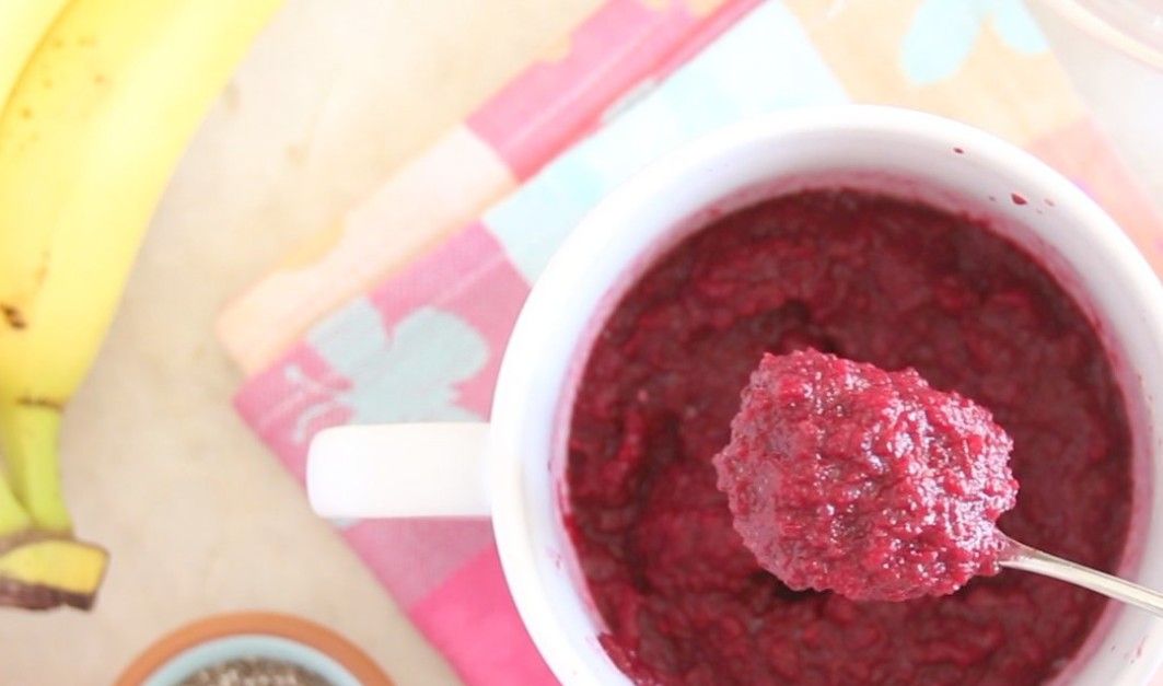 Resep MPASI Puree Buah Bit, Pisang dan Ceri