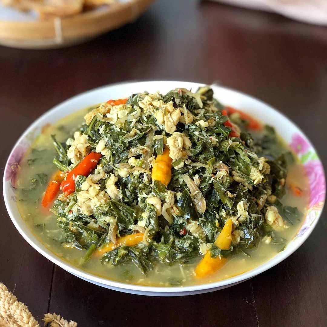 Resep Oblok-Oblok Daun Singkong Teri