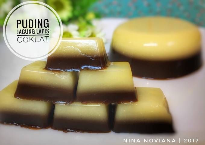 Resep Puding Jagung Lapis Cokelat