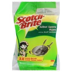 Scotch Brite Scourer Id-30 Sabut Spons Hijau Pcs 3X4Inch