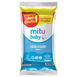 Mitu Baby Wipes Fresh n Clean Blue 40s Buy 1 Get 1 Extra 20s