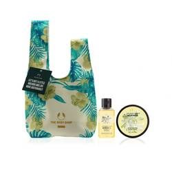 The Body Shop Mini Pouch Duo (Body Butter - Shower Gel) Gift Set - Moringa (Yellow)