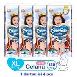 MamyPoko Royal Soft Pants XL30 Girls [KARTON - ISI 4 Bag]