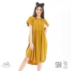 Cuit Baby Wear FAMILY Bamboo Cotton Nao Dress Hamil Menyusui MIKI SERIES Yellow Persian L