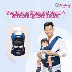 Snobby Gendongan Bayi Hipseat Snobby 6 Posisi Matrix Navy