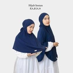 Haura Hijab Instan Bergo Robiah Navy Small