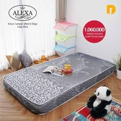 Alexa Kasur Lemper (Bed In a Bag)  Matras Busa tebal Anti Kempes Abu Abu