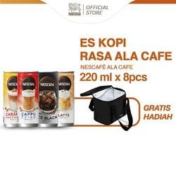 NESCAFE Kopi Minuman Kaleng Ala Cafe 220ml 8pcs Gratis Hadiah