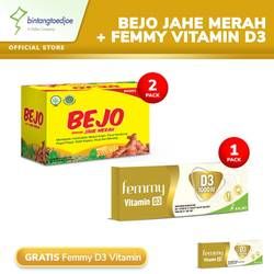 Bejo Jahe Merah 2 Pack (12 Sachet) & Femmy D3 Free Femmy D3