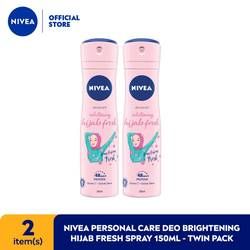 NIVEA Personal Care Deo Whitening Hijab Fresh Spray 150ml - Twin Pack