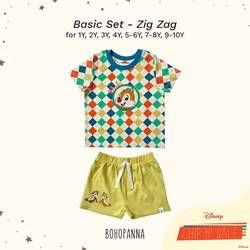 BOHOPANNA - BASIC SET DISNEY - ZIG ZAG 5-6Y - CHIP N DALE - Setelan Anak