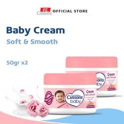 Cussons Baby Cream Soft & Smooth - Krim Bayi 50gr X2