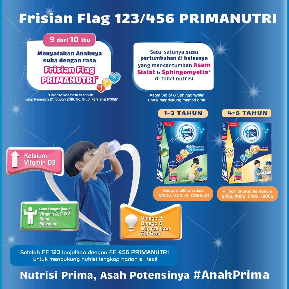 Frisian Flag Primagro 1+ Madu 800gr Susu Pertumbuhan Anak Usia 1-3 Tahun - 8