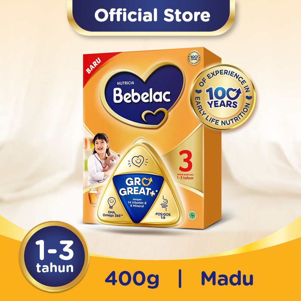 Bebelac 3 Madu Susu Pertumbuhan Bubuk 400 GR - 1
