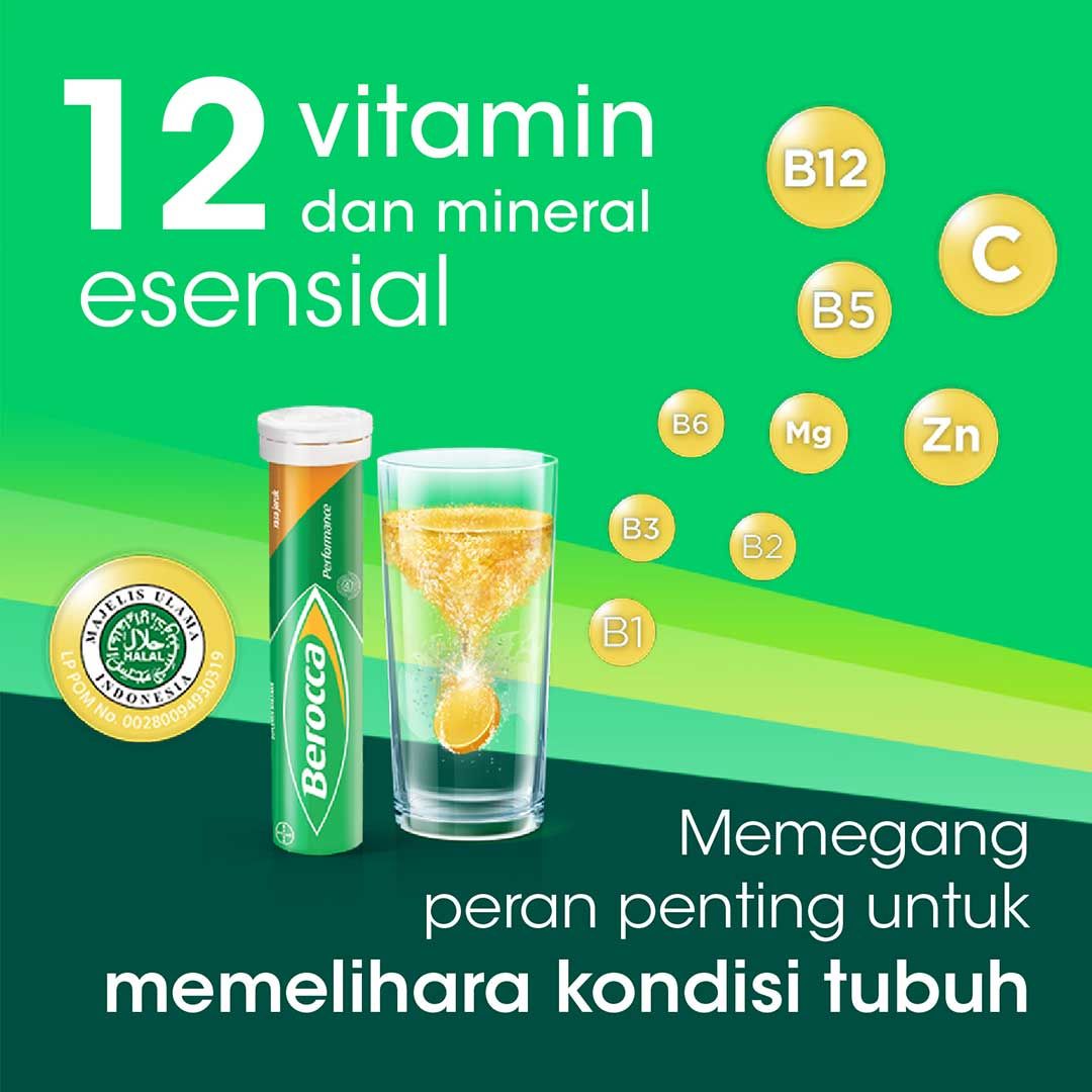 Berocca Multivitamin B kompleks Rasa Jeruk 10 Tablet - 3