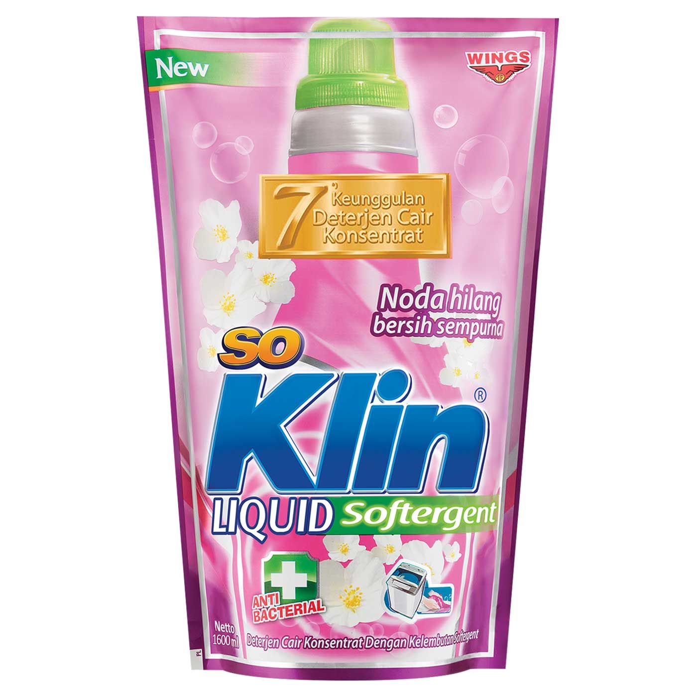 Soklin Liquid Detergent (Softergent) Pouch 1600ml - 1