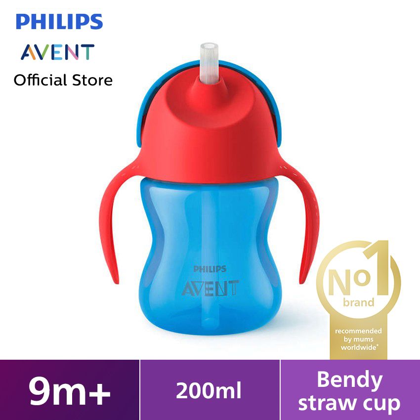 Philips Avent Straw Cup 200 ml Single Boy SCF796/01 Botol Minum Anak - 1