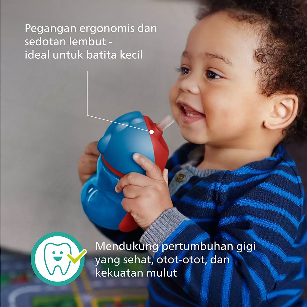 Philips Avent Straw Cup 200 ml Single Boy SCF796/01 Botol Minum Anak - 2