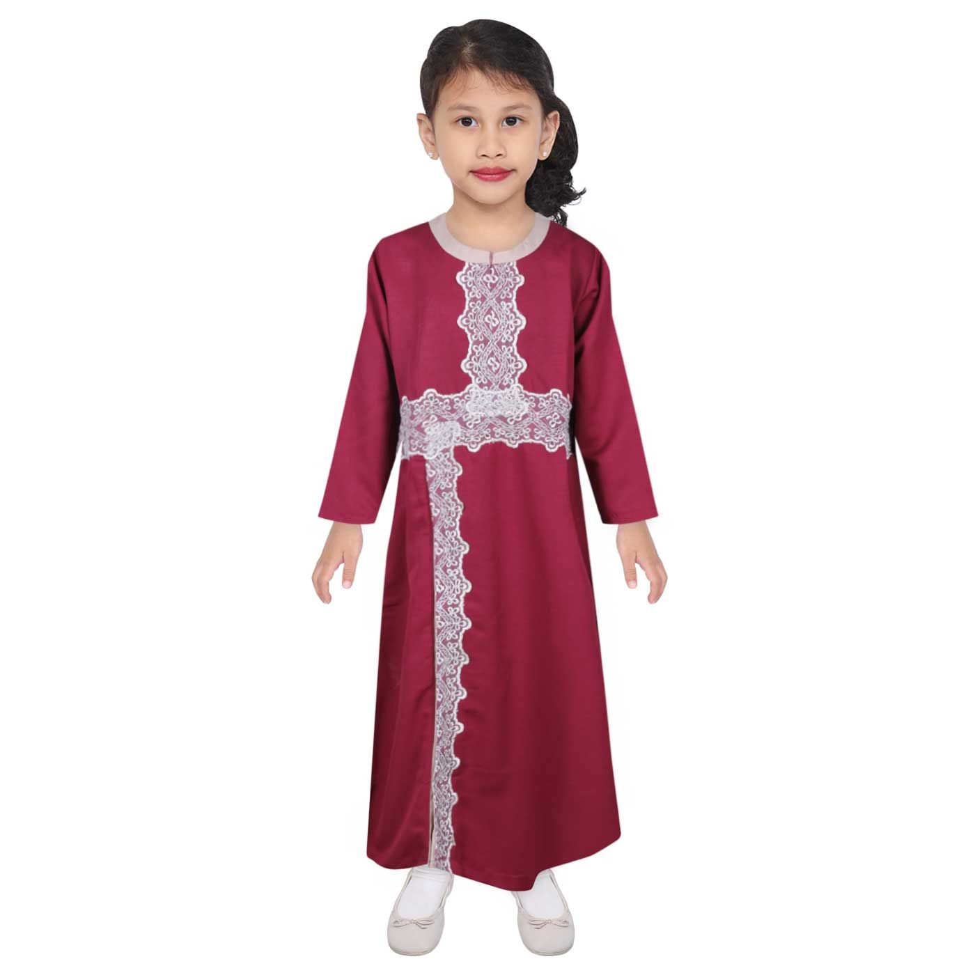 Babyhelu Khalifah Kids Gamis-Red-24 - 1