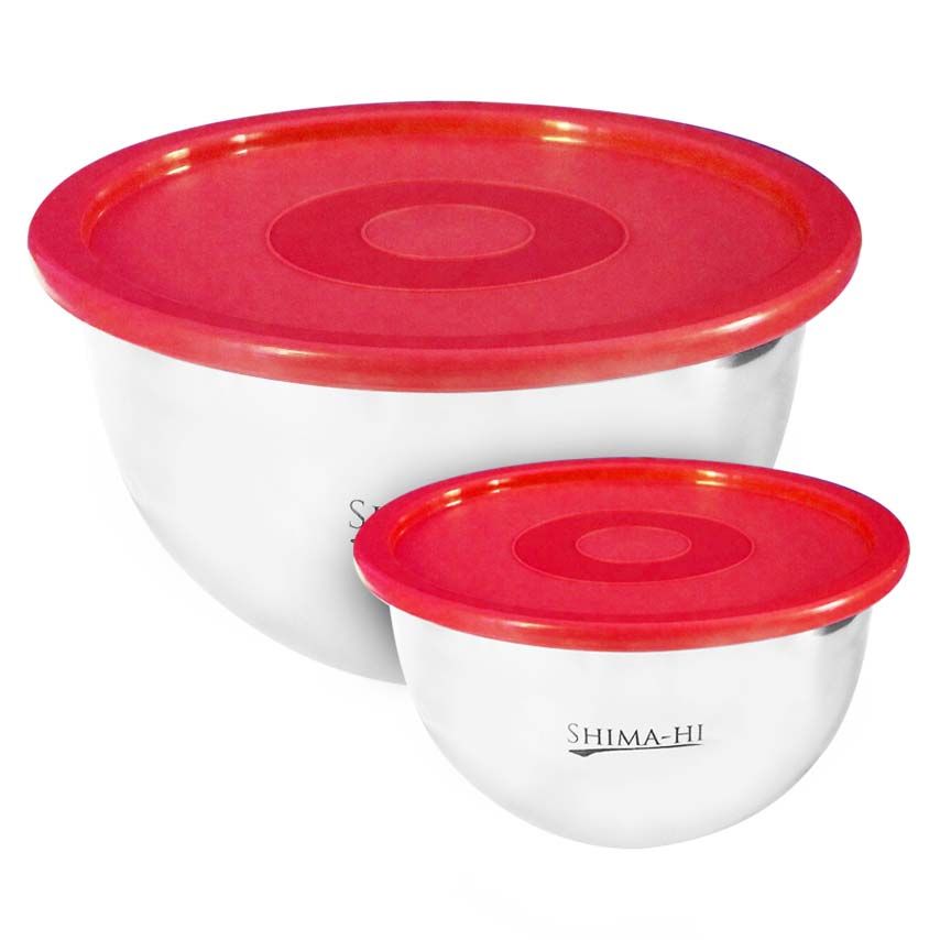Shimahi Mixingbowl Ss Isi 2 Buah Merah - 1