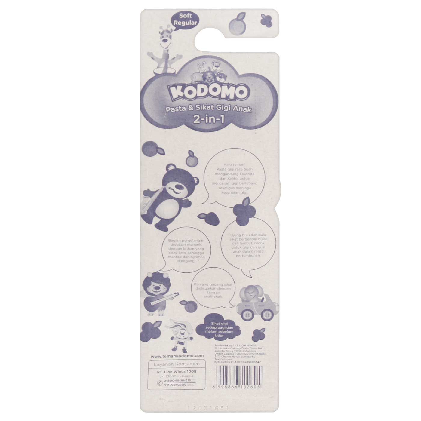 Kodomo Toothbrush Reguler 2in1 (Random) - 2